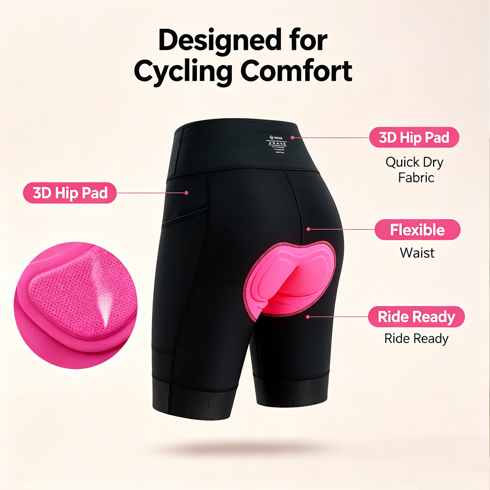OZZOMM, 1 шт., женские велосип – обзор и цена Cycling Shorts For Commute